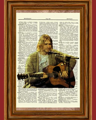 Kurt Cobain Dictionary Art Print Nirvana Vintage Book Page