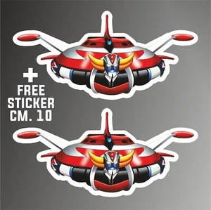 adesivo GOLDRAKE GOLDORAK ACTARUS UFO ROBOT decal sticker +1 FREE STICKER CM. 10 - Imagen 1 de 3