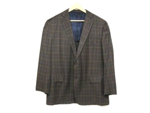 Blazer Brooks Brothers 1818 Regent tela intera marrone a quadri E Thomas lana 44R - Foto 1 di 8