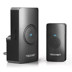 TECKNET Wireless Doorbell, Door Bells Cordless Plug in IP65 Waterproof 01880 - Picture 1 of 8