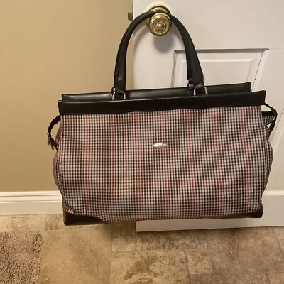 Bolso de mano Diane Von Furstenberg vintage DVF negro a cuadros equipaje de mano Foto 1 de 4