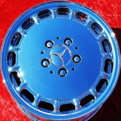 SET OF 4 CHROME 15" MERCEDES BENZ 300E 300D 260E 400E 190E E320 OEM WHEELS 65135 - Image 1 of 4