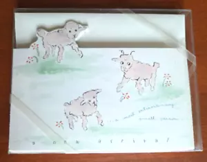 ¡NUEVO! Paquete de 10 tarjetas de anuncio de nacimiento de Cordero/El Principito de Michel & Co - Imagen 1 de 4