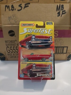 Matchbox #50 1957 Lincoln Premiere 2006 rojo superrápido L.E. Nuevo en caja  Foto 1 de 4