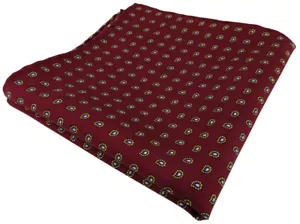Seideneinstecktuch in bordeaux gold blau grau Paisley - Einstecktuch 100% Seide - Bild 1 von 1