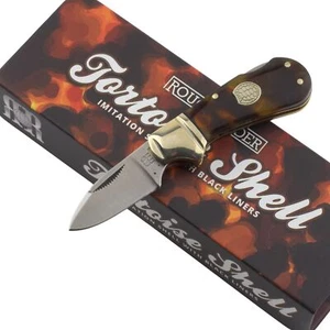 Rough Ryder Cub Lockback Folding Pocket Knife RR2441 Synthetic Tortoise Handle - Picture 1 of 2