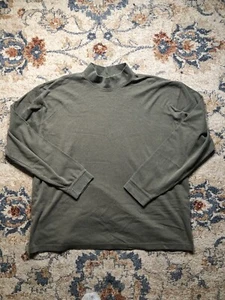 LL Bean Mens 2XL Green Turtle Neck Long Sleeve Shirt Mock Neck - Picture 1 of 8