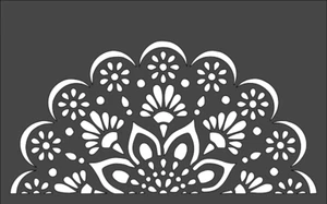 1- 5x8 inch Custom Cut Stencil, (PF-26) Mandala - Picture 1 of 1