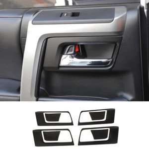 4PCS Matte Black Interior Door Handle Bowl Cover Decor Bezels For 4Runner 2010+ - Picture 1 of 10