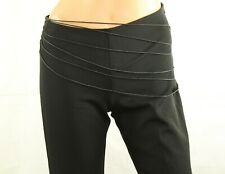 Dragon's Paris Women's Dress Black Flare Trousers Pants Size 38 