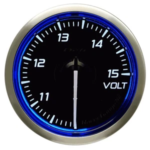 DEFI 60MM RACER VOLT GAUGE N2 BLUE - Picture 1 of 6