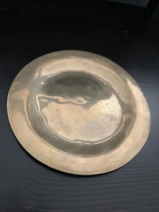 Solid Bronze mini Charger plate Polished Smooth Blackened Hammered 6” dish #B - Picture 1 of 6