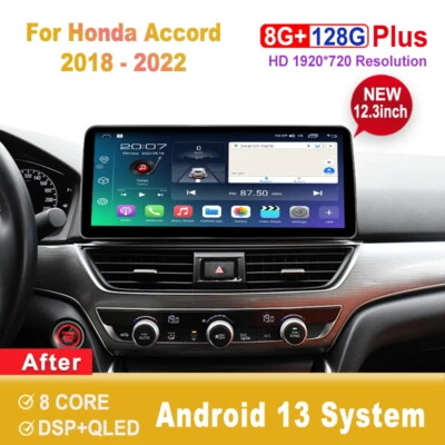 Accord 12.3inch Screen Android Car Radio For Honda Accord 10 2018-2022 Head Unit - Image 1 of 4