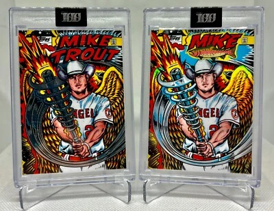 Topps Project 100 Mike Trout Deluxe Edition by L’Amour Supreme #41 /100 Angels - Image 1 of 2