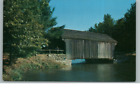 Vintage Postcard Covered Bridge Over Mill Pond Old Sturbridge Village