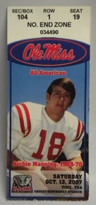 2007 Alabama Crimson Tide Ole Miss Football Ticket Stub Authentic SABAN 1st Year - Picture 1 of 3