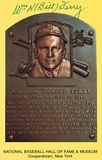 William "Bill" Terry signed 4x6 Hall of Fame Plaque Card-BAS #BJ46728