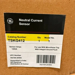 GE TSKG412 NEUTRAL CURRENT SENSOR 1200A USE W/MICROVERSA TRIP NEW READY TO SHIP - Picture 1 of 1
