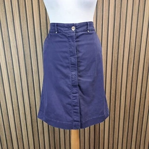 Gonna corta Per Una 16 blu navy cotone elasticizzato a matita - Foto 1 di 11