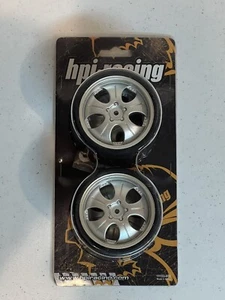 HPI 4723 RS4 Super Low Tread Wheels & Tires (4) (Discontinued) Matte Chrome GT - Picture 1 of 2