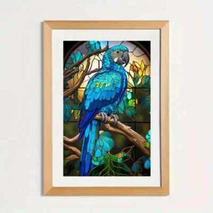 5D Diamond Painting Kit - 20X30cm Blue/Yellow Parrot - Picture 1 of 3