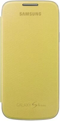 Originale Samsung Galaxy S4 mini (GT-I9195) flip cover gialla merce nuova dal rivenditore IT - Immagine 1 di 3