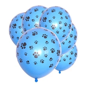 Paw Print Blue Latex Balloons x 6 Paw Patrol Scooby Doo Pound puppies decoration - Picture 1 of 3