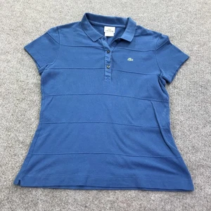 Lacoste Poloshirt Damen mittelblau Piqué Kurzarm Kroko Logo klassisch - Bild 1 von 9