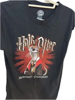 Hairy Otter Graphic T-shirt Men’s Size Small Monterey CA  Novelty Tee - Image 1 of 4