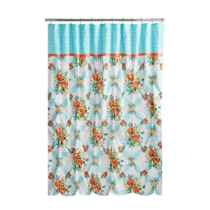 The Pioneer Frau Vintage Blumen Baumwolle Duschvorhang, 72" Neu - Bild 1 von 5