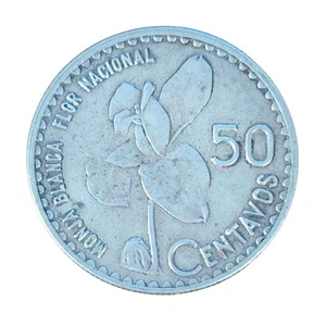 1962 Guatemala Silver 50 Centavos - Picture 1 of 2