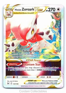 Hisuian Zoroark VSTAR 147/196 - Lost Origin - Pokemon Card - Near Mint - Picture 1 of 2