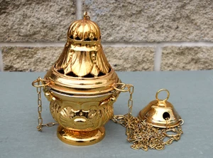 Censiere vintage a tripla catena, Thurible (CU887) Calice Co. - Foto 1 di 9