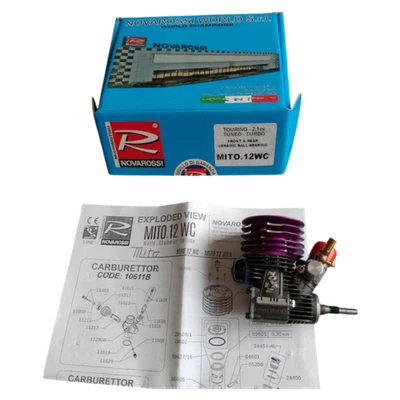 Novarossi Mito 12 WC 2.1cc Turbo Engine Used RC Model Performance Tuned - Image 1 of 4