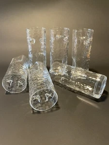 🟠 Toni Zuccheri per VeArt Venini 6 bicchieri scultorei da drink in vetro Murano - Imagen 1 de 13
