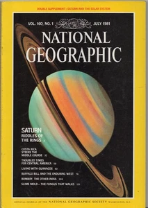 NATIONAL GEOGRAPHIC-1981-SATURN+COSTA RICA+GUANACOS+BUFFALO BILL+BOMBAY+MOLD - Picture 1 of 1