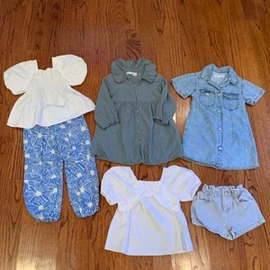 Zara Girls Spring Summer Lot (6) | White Blue Denim | 4-5 years - Picture 1 of 9