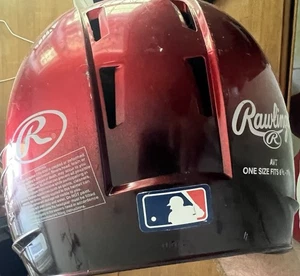 Roter Rawlings Baseballhelm, Jugend, passend für alle Kindermaske enthalten - Bild 1 von 3