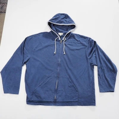 Sudadera con Capucha J Crew Oarsman Para Hombre Extra Grande Azul Algodón Cremallera Completa Hecha en EE. UU. Foto 1 de 4
