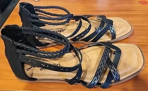 JellyPop “BLAIR” SANDALS Black Women's Size 8 M. NWOB - Picture 1 of 4