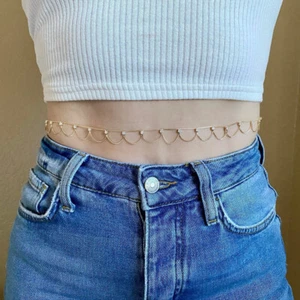 Mujeres Cintura Estrás Contorno Metal Joya Sexy Playa Cuerpo Cadena Bling 26019 - Imagen 1 de 4