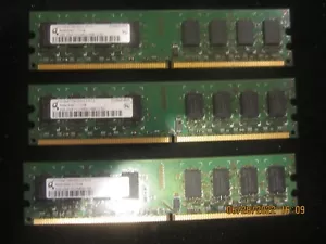 6GB 3x2GB QIMONDA PC2-6400 DDR2-800 RAM MEMORY KIT HYS64T256020EU-2.5-C2 - Picture 1 of 2