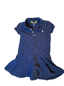 NWT Girls 4T Polo Ralph Lauren Navy Blue Dress - Picture 1 of 4