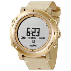 Suunto Men’s SS021214000 Sapphire Essential Tan Leather Gold Digital Watch - Picture 1 of 6