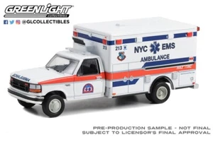 Greenlight 1:64 1994 Ford F-350 Ambulance NYC EMS Hobby Exclusive - Picture 1 of 2