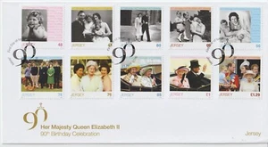 Jersey FDC Mi 2009-2018 90th Anniversary of the Birth of Queen Elizabeth II 2016 - Picture 1 of 1