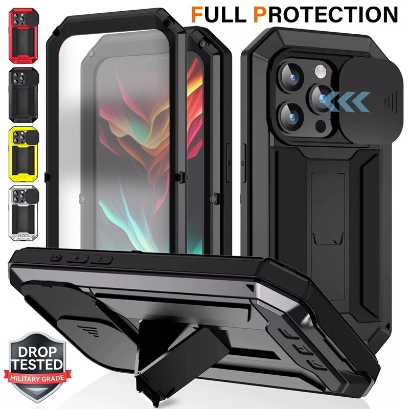 Funda para iPhone 17 16e 15 14 13 Pro Max Aluminio Gorilla Glass Metal Antigolpes Foto 1 de 4