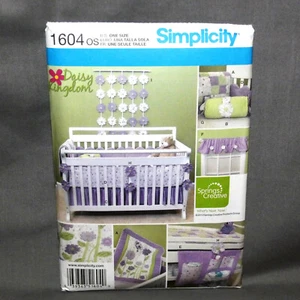 Simplicity Pattern 1604 Nursery Accessories Quilt Sheet Ruffle Bumpers Uncut - Picture 1 of 3