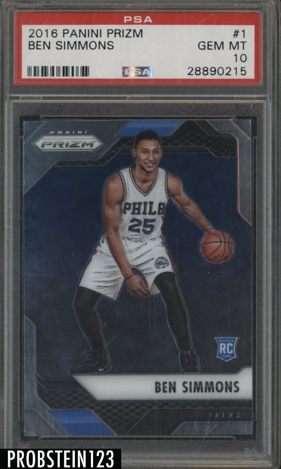 2016-17 Panini Prizm #1 Ben Simmons 76ers RC Rookie PSA 10 GEM MINT