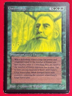 MTG 1X Gaea's Liege X1 Beta Edition Magic - MP (with small indent) - Image 1 of 4